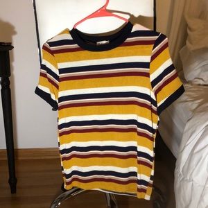 striped soft stretchy  t-shirt